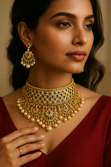 EARRINGS WITH NECKLACE